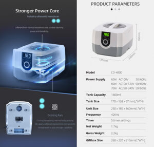 CODYSON CD 4800 Ultrasonic Cleaner Spesification کهربا الکترونیک قطعات الکترونیک، لوازم اندازه گیری، ابزار و باتری